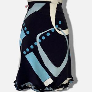 The Limited Retro Print Ruffled Skirt